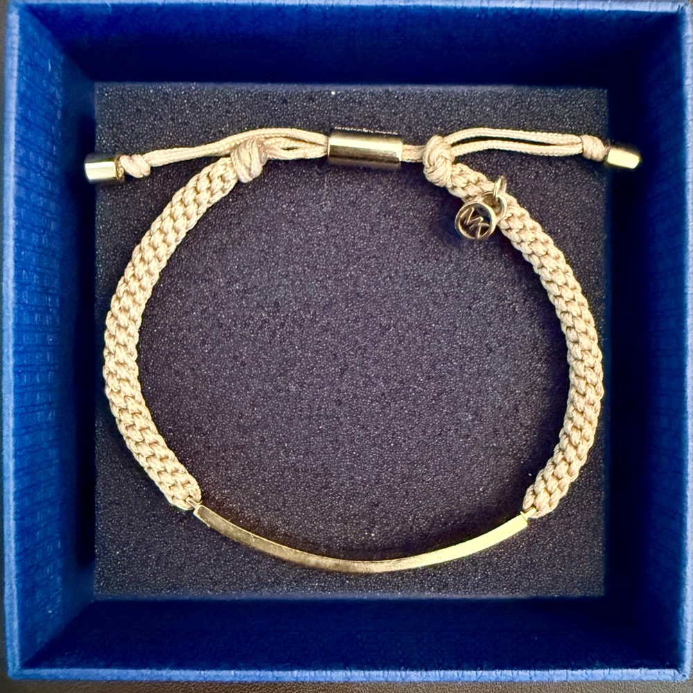 Michael Kors Gold Braided Bracelet